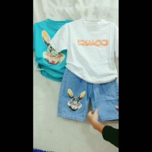 (LOLI-JKT) BOY-90 STELAN ANAK COWOK MODEL COMICS RABBIT SIZE 110-160