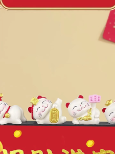 Cute Mini Lucky Fortune Cat Papa Toy Decor Display Office Desktop Table Car Doll Decorations Ornament Figurine