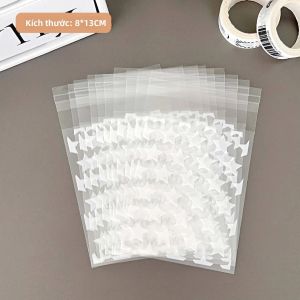 Túi Đựng Quà OPP Trong Suốt In Hình Sao & Tròn - Túi Đựng Và Trưng Bày Hình Chữ Nhật Dành Cho Phụ Kiện