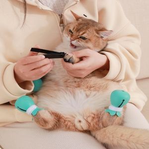 MindRise Pet Cat Paw Covers Anti-Scratch 4-Pack | Cat Shoes for Bath Time Anti-Bite Cat Claw Covers Essential Cat Bath Tool to Prevent Scratching