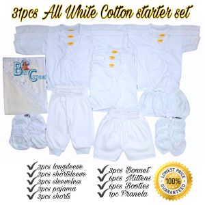 Newborn clothes All white Cotton Lucky cj