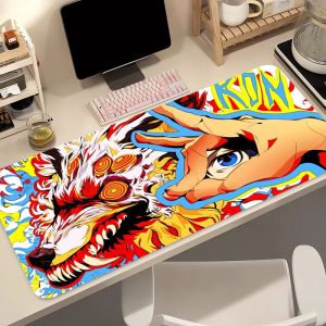 Bandai | Mouse Pad HD Anime Gaming Accessories Keyboard Pad Chainsaw Man Hayakawa Aki Desk Mat Gamer Cabinet Mousepad Cool Fox Mouse Mat