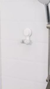 TAILI Shower Head Holder with Hooks Suction Cup Visible Safety 160° Adjustable Hand held Shower head Wall Mount Easy Install Waterproof Bracket for Bathroom