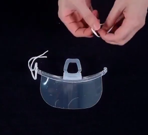 Disposable Clear Anti-Spit Mouth Shield 10 Pieces Catering Staff Anti Fog Protective Face Mask