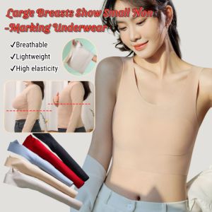 Seamless Invisible Bra Large Breasts Show Small Underwear Wide Shoulder Straps Soft Support Bra