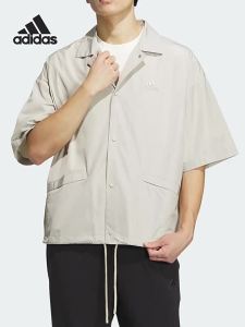 adidas | Knit Collar Mens Sport Casual Short Sleeve Jacket