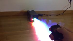 PROMO TERBARU TaffLED Sistem Fogger Panggung Stage Machine Ejector with RGB LED Mesin Pembuat Asap Kabut Tebal Mist Fog Machine - KY-LED500 - Black