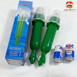 JBI-0201 JIAHONG Lampu Torpedo 5LED Bersinyal 1 Warna Cahaya Lampu Nelayan Lampu Sinyal Kapal Baterai Type D Harga Termurah