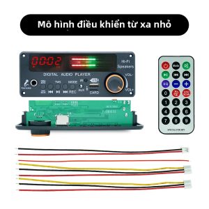Gaqqee | D190BT DC12V Bluetooth 5.3 MP3 Bộ Giải Mã Âm Thanh Xe Hơi Mô-đun Âm Thanh Hỗ Trợ TF FM Micro Âm Nhạc Lossless Định Dạng