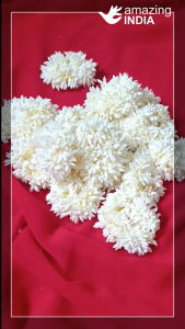 Kondai Malai | Jasmine Scrunchie | Jasmine Hair Bun | Hair Gajra | Mallipoo Malai - Rubber Band (1 pc) Artlah