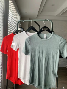 Lululemon Hold Tight Long Sleeve Shirt Modal Short Sleeve T-Shirt Womens Yoga Fitness Clothing Breathable Quick Dry Sports Wear