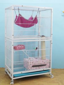 กรงนก กรงกระรอก กรงสัตว์เลี้ยงขนาดใหญ่สามชั้น กรงแมวขนาดใหญ่สำหรับแมว กระรอกและสัตว์เลี้ยงอื่น ๆ