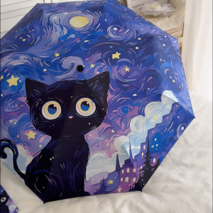 Purple cute sunshade umbrella Rain and rain dual use folding umbrella Sunscreen student UV umbrella