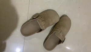 ⚡YLW⚡รองเท้าเปิดส้น หนังกลับ รองเท้าแฟชั่นปิดนิ้วเท้า พื้นนุ่ม แบบลำลองสำหรับใส่กลางแจ้ง กันลื่น ระบายอากาสได้ดี น้ำหนักเบา