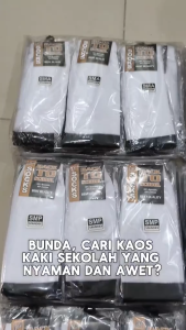 AliMaMa - KAOS KAKI SEKOLAH HITAM POLOS - Kaus Kaki Anak SD SMP SMA Tebal Premium Anti Slip Medan