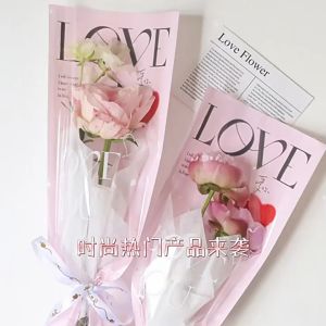 Túi đựng hoa 1 bông chữ LOVE (20 túi) đựng quà tặng siêu xinh dễ thương
