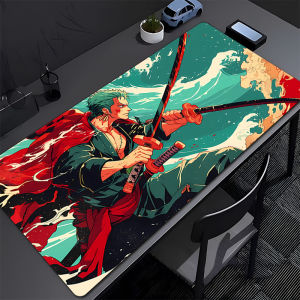 Bandai | Anime Mouse Pad one piece Zoro PC Desk Mat Gamer Computer Carpet Keyboard Table Gaming Accessories Lock Edge Exquisite Mousepad