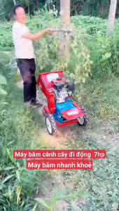 Máy băm cành cây tàu dừa cỏ voi siêu nhanh với 7 đĩa nghiền + 36 búa + 4 lá răng cưa