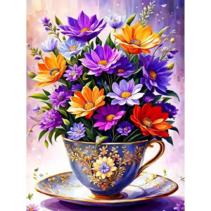 KAYOU | Flowers Coloring By Numbers for Adults Handpainted DIY Paint By Number Picture Drawing on Canvas Home Decoration Gift