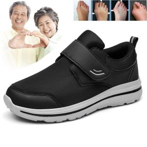 Banchugw Loose Elderly Walking shoes suitable for wide feet gout edema thumb valgus light non slip walking shoes for men or women