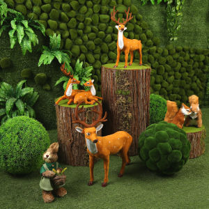 New Fairy Tale Deer Squirrel Log Wedding Decoration Country Style Window Display Ornament Pastoral Forest System Decorations