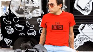 Boss & Real Boss - Two Shirts - Couple Set t - Shirts - Red Black Cotton
