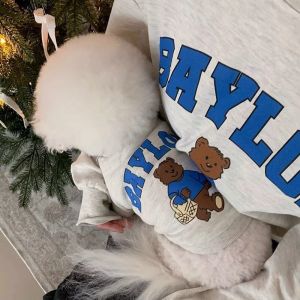 Áo Thun Mùa Thu Cho Thú Cưng Teddy Cat Snowy Bear Pomeranian Yorkshire Dog Clothes Sweatshirt Pet Casual Other Style