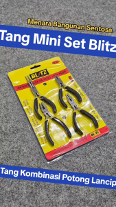 Tang Mini Lancip . Tang Potong . Gagang Karet - BLITZ 45" 4.5 inch ALAT PERKAKAS TERMURAH