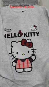 Áo Hoodie Nữ Phong Cách Hàn Quốc In Hình Hello Kitty & Hello Kitty Kawaii Chất Liệu Mềm Mại Cổ Tròn Tay Dài