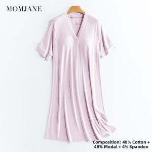 Mom Jane | Nursing Maternity Dress Padded Support Loose Short Sleeve