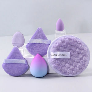 Bộ 6 Bông Phấn Trang Điểm Hai Mặt Độ Đàn Hồi Cao Hình Trứng Mềm Mại Hình Tam Giác Nhỏ Dạng Giọt Nước Dùng Cho Trang Điểm