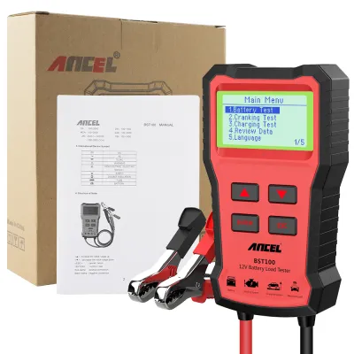 ANCEL BST100 12V Battery Tester Car Battery Analyzer Cranking Charging Circut Testing 220Ah 2000CCA Multilingual Battery Tool