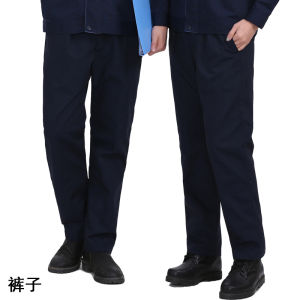 Thickened Electric Welding Workwear Set for Men Wear-Resistant Maintenance Engineering Autumn Uniform Cotton Polyester Blend