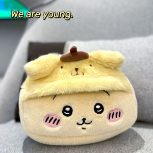Bandai | Japanese Cartoon jiyi Storage Bag Creative Ins Hachiware Usagi Cute Plush Bag Girl Student Makeup Clutch Zipper Pencil Case