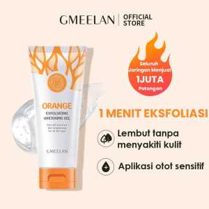 Eksfoliasi GmeelaN Orange Exfoliating Whitening Gel - Gameela Gluta Witening Lazy Cream - Melembabkan - Menutrisi Kulit Wajah - Mencerahkan - Mengangkat Sel Kulit Mati