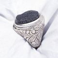 Batu Meteor Agni Manitite - Batu Satam | COD Bisa | Cincin Batu Akik Ring 5-10. 