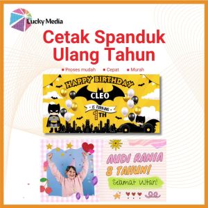 Cetak Spanduk Banner Ulang Tahun Birthday File Siap Cetak Wisuda Sidang HUT RI 78 tahun Kemerdekaan Indonesia 17 Agustus Murah Agustusan Merah Putih RT