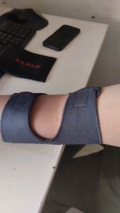 Deker Terapi Pemanas Penghangat Lengan Siku Elbow Tourmaline Magnetic / Sabuk Pelindung Siku