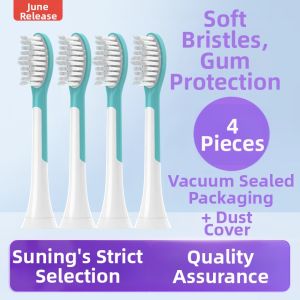 Philips Childrens Electric Toothbrush Head Compatible with HX6322/6352/6332/6320/6321 Initial June Suitable for Kids Deep Cleaning
