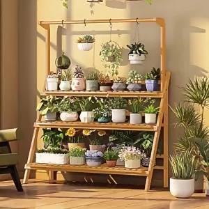 Space-saving Multi-level Hanging Flower Rack