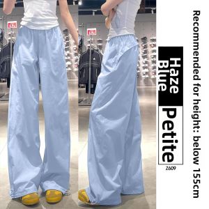 YAYANGREN | Quick-Dry Durable Work Pants Straight Leg Loose Fit Small Stature Spring/Summer
