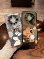 LingRong Huawei Mate70Pro Phone Case Cute Jerry Mate60 New Transparent 50 Lens Protection Cover Creative Pro+ Cartoon Couple Durable Silicone Anti-Fall. 
