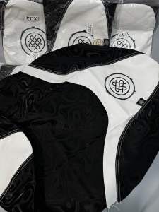 WHOLESALE RECARO 3D SMOKE SEAT COVER / INDO LOGO SMOKE WITH COMBINATION OF WHITE HALF SEAT COVER / 3D SMOKE / WHITE SEAT COVER / MIO I 125 / MIO SPORTY / SOULTY / AEROX / NMAX / GRAVIS / GEAR / CLICK / PCX / ADV / TMX / RAIDER / SMASH / SAMURAI / EURO