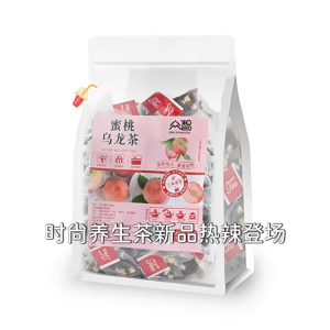 Flower and fruit tea 25 bags/bag 水果茶花茶三角茶袋 蜜桃乌龙茶包 Peach Oolong Tea Cold Brew Tea Bag