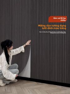 TAISEN | Tấm Ốp Tường Chất Liệu Gỗ Nhô Lên Chống Nước Dán Tự Dính
