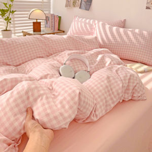 หนึ่งในผ้าหมอนที่น่าสนใจ: ปลอกผ้าห่มซักปลอกผ้านวมลายสก็อต 1ชิ้น เล็กตาราง นิ่มเป็นมิตร กับผิวเคสแบบเดียว/ควิน/ผ้าหมอน ขนาดคิงไซส์