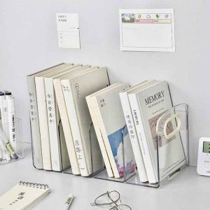 Acrylic desktop bookshelf storage box office documents student book storage rack Super8