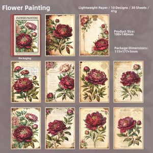 Vintage Plant Decor Paper