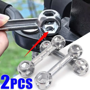 2pcs 10 in 1 Metal Hexagonal Wrench 6~15mm Car Bicycle Hexagonal Screw Installation Disassembly Tool Multi Purpose Sleeve Bone Shaped Wrench