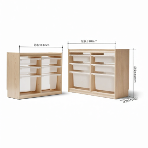 YUANSHI YUANSU | Real Wood Montessori Modular Children Storage Cabinet